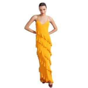 NWOT La Ligne Gio Marigold Silk Maxi Dress